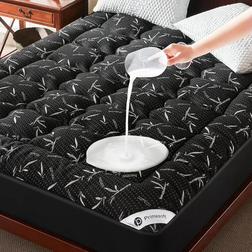 Vista 11 de PRIMESOFT Cubrecolchón de Tamaño Individual, Almohadilla Gruesa de Colchón Tipo Almohada, Bolsillo Profundo de Hasta 21 Pulgadas, Almohadilla