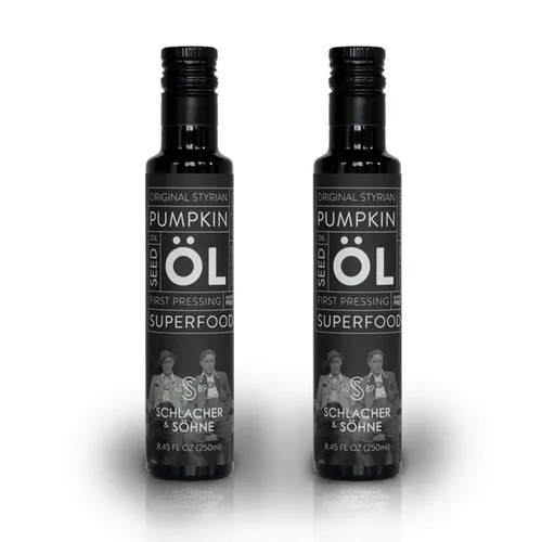 Vista 11 de Schlacher & Söhne Aceite de semilla de calabaza de estirio: 100% puro, prensado en frío, sin OMG, sin gluten, vegano, puede ayudar en el crecimiento
