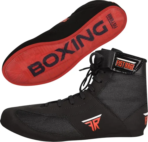 Vista 5 de FISTRAGE - Zapatos de boxeo de cuero para lucha, deportes, entrenamiento, malla, unisex, para hombres y jóvenes, botas auténticas, ligeras