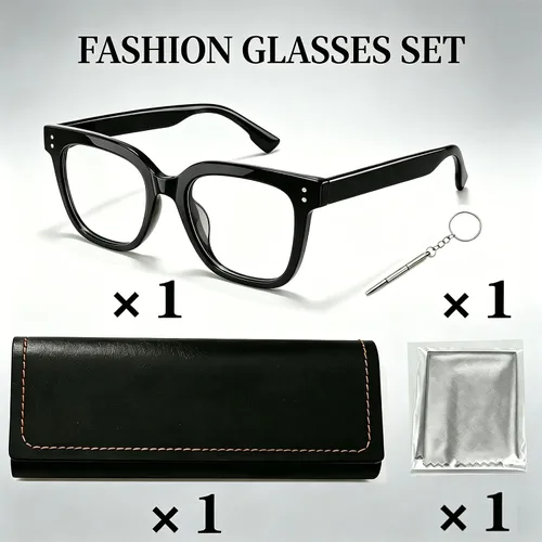 Vista 5 de Blue Light Blocking Glasses For Woman, Uv400/Uva/Uvb Protection Tac Lens Square Pc Frame, For Tv, Video, Pc, Phone