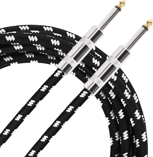 Vista 14 de Donner Cable TRS de 6 pies, cable de conexión estéreo equilibrado, resistente, sin zumbido de 1/4 pulgadas, ángulo recto macho a cable recto TRS