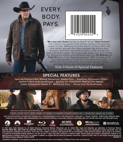Vista 2 de Yellowstone Season Four Blu-ray