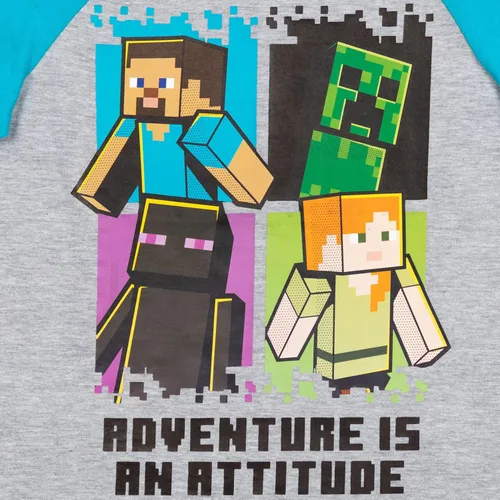 Vista 7 de Minecraft Paquete de 3 camisetas gráficas de manga corta para niños de Mobs