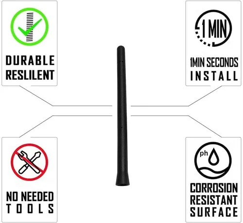 Vista 8 de VOFONO - Antena compatible con Jeep Wrangler Gladiator JL JK JT Unlimited Sport Willys Rubicon Sahara 4xe 2007-2025, antena para radio AM FM