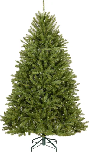 Vista 11 de National Tree Company - Mini árbol de Navidad artificial, verde, abeto Dunhill, incluye soporte, 4 pies