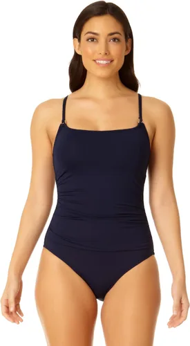 Vista 8 de Anne Cole Maillot Solid traje de baño de una pieza para mujer