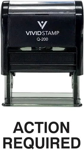 Vista 16 de Sello de goma autoentintado para oficina (tinta negra) - Mediano Negro