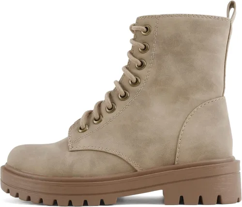 Vista 10 de SODA FIRM - Botines de combate con suela de lengüeta, cordones y cremallera lateral
