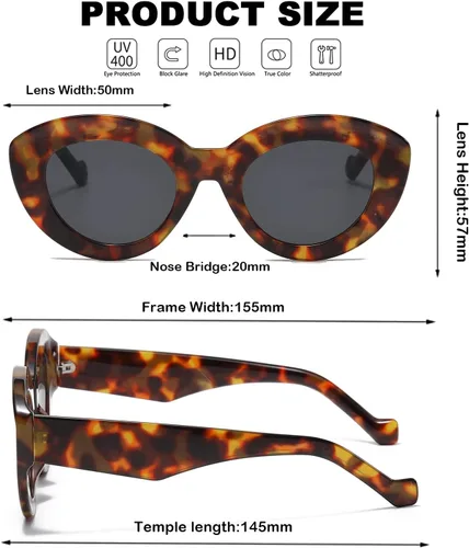 Vista 6 de EYLRIM Fashion Inflatable Cat Eye Sunglasses for Women Cute Funny Sexy Lip Designer Bubble Sun Glasses