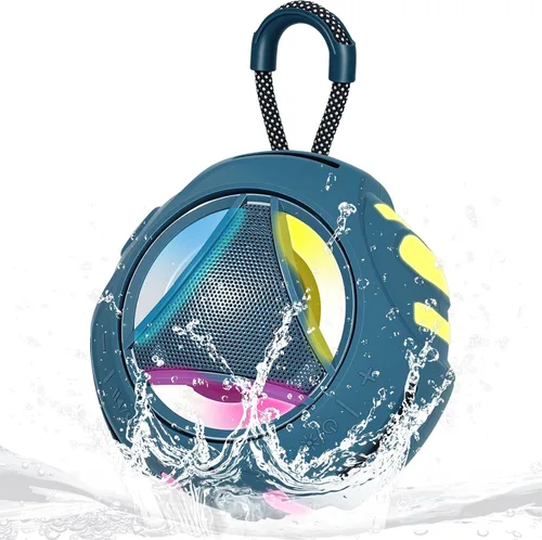 Vista 12 de Altavoz de ducha Bluetooth impermeable, altavoces Bluetooth portátiles inalámbricos, para exteriores, IPX7 flotante, micrófono integrado, tiempo