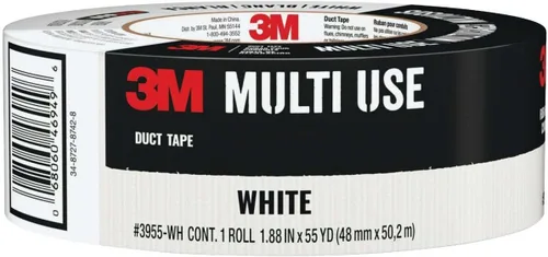Vista 7 de 3M Cinta adhesiva 3955-WH, blanca, 1.88 pulgadas x 60 yardas. Cantidad 1
