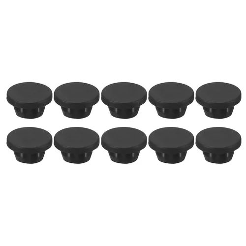 Vista 15 de MECCANIXITY Tapón de agujero de goma de silicona de 0.610 in de diámetro, tapón flexible suave para agujero de 0.591 in, negro, 10 piezas