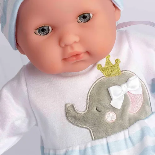 Vista 5 de JC Toys - Berenguer Boutique - Muñeca realista de cuerpo suave de 15 pulgadas con ojos abiertos y cerrados, juego de regalo de 10 piezas