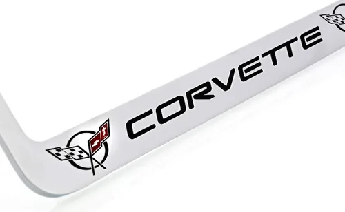 Vista 2 de Chevrolet Corvette C5 - Marco de matrícula de metal cromado