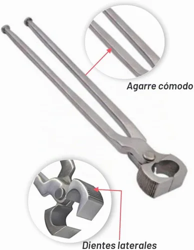 Vista 7 de Extractor y esparcidor de zapatos de caballo de 14 pulgadas, herramienta de herrador hecha a mano, extractor de pezuñas de acero inoxidable