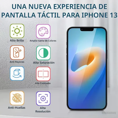 Vista 5 de Pantalla de repuesto para iPhone 13, 6.1 pulgadas, LCD con auricular