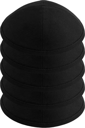 Vista 8 de Paquete de 5 piezas – Hq Satin/Lino/Velvet/Seda Cruda/Gamuza Kippah para hombre, sombrero Yamaka diseñado en Israel – Kippot Bulk
