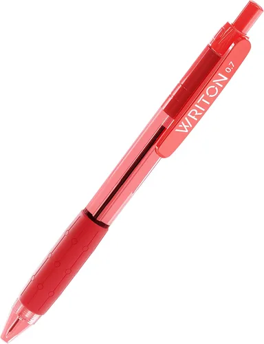 Vista 3 de Writon Bolígrafos retráctiles rojos, paquete de 24 bolígrafos de escritura, agarre cómodo, punta fina de 0.028 in para una escritura suave