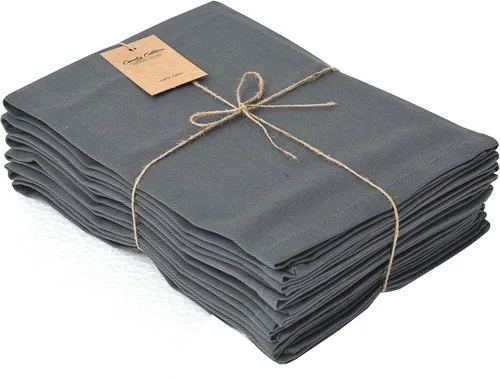 Vista 12 de Servilletas de Navidad, servilletas de tela, servilletas blancas 100% algodón, suaves y cómodas, servilletas reutilizables, servilletas de mesa