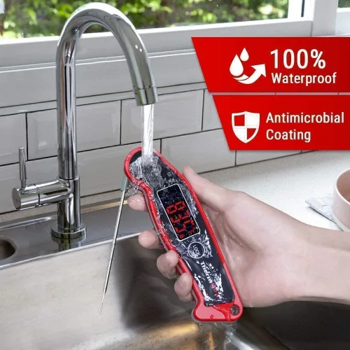 Vista 4 de ThermPro TP17 Termómetro digital para carne con sondas dobles + ThermoPro TP19 Termómetro termopar impermeable ultra rápido