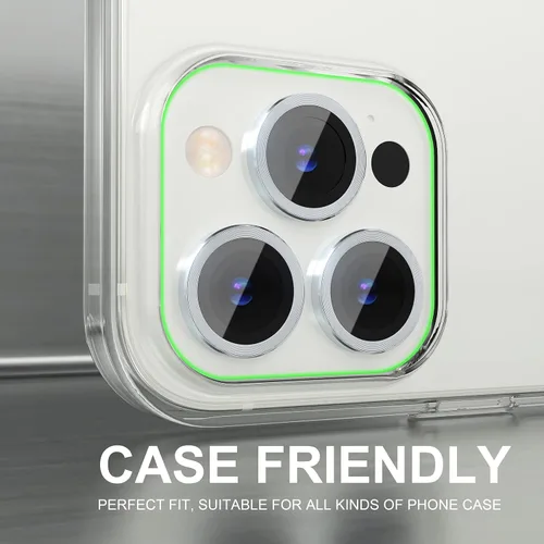 Vista 323 de Choiche Compatible para iPhone 16 Pro/iPhone 16 Pro Max Protector de Lente de Cámara, Vidrio Templado 9H Protector de Pantalla de Cubierta de Cámara