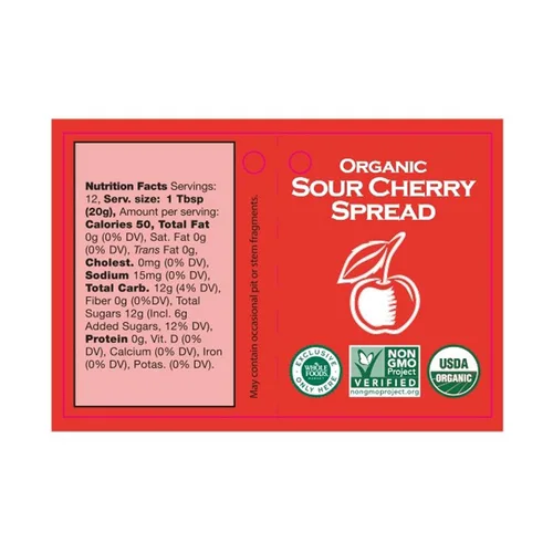 Vista 2 de Dalmatia Imports, Mermelada de Cereza Ácida Orgánica, 8.5 onzas