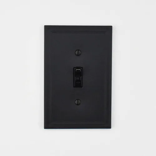 Vista 2 de Cubiertas de interruptor de luz, placas aisladas de pared de palanca única para enchufes eléctricos, placas de interruptor único de 1 banda
