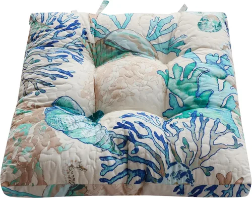 Vista 2 de Greenland Home Atlantis - Cojín de asiento de 18 x 18 pulgadas, triple acolchado, 4
