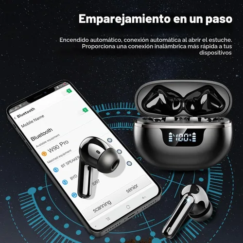 Vista 5 de Jxrev Auriculares inalámbricos mejorados 2026, auriculares Bluetooth 5.4 de 50 horas de reproducción con 4 micrófonos ENC con cancelación de ruido