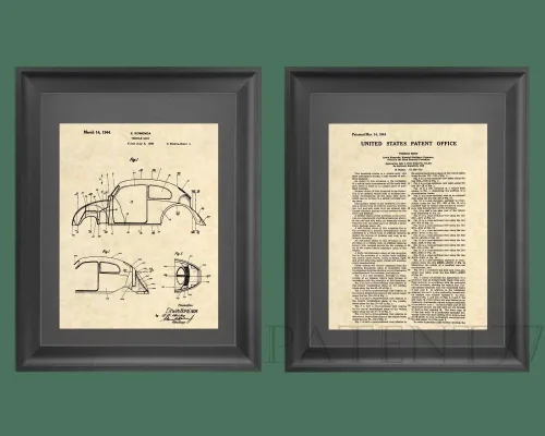 Vista 4 de Patente Prints – Volkswagen Beetle – VW Beetle Póster de Patentes (8.5 x 11") – 52