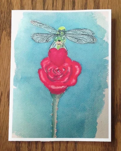Vista 2 de Valentine Cards, Dragonfly Greeting Cards, Blank Greeting Cards,"I Love You!