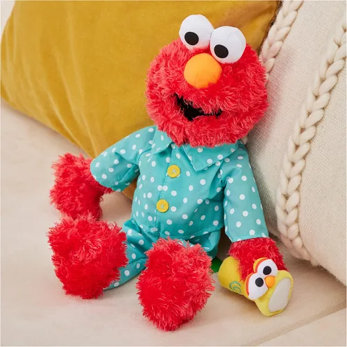 Vista 6 de GUND Sesame Street - Peluche oficial de Elmo Muppet Bedtime, juguete de peluche prémium que brilla en la oscuridad para edades de 1 año en adelante