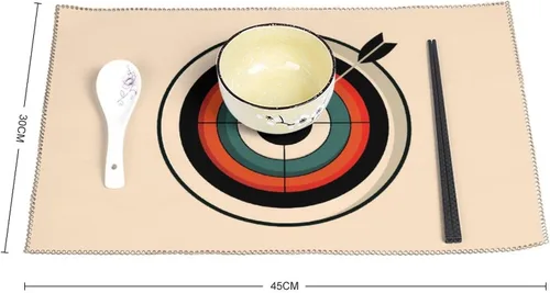 Vista 2 de Bullseyes Target Bulls Eyes Placemats Set of 6 Resistant Table Mats Washable Place Mats for Dinner Party Table Decoration