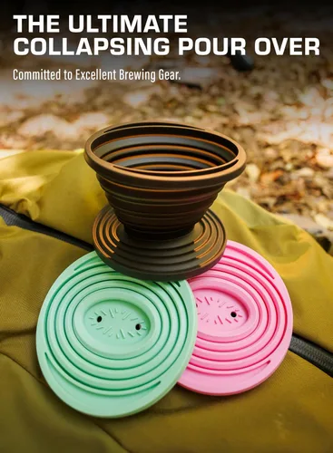 Vista 3 de COLETTI Sierra Camping Gotero de Café Pour Over — Gotero de Café Pour Over Plegable — Incluye Paquete de Filtros de Papel [Negro, Paquete de 1]