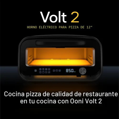 Vista 4 de Ooni Volt 2 - Horno eléctrico de pizza para interiores, horno tostador eléctrico versátil para encimera, cocina pizzas de 12 pulgadas y más