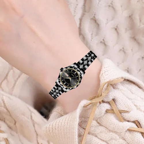 Vista 2 de BESTKANG Reloj de pulsera clásico para mujer, de lujo, impermeable, con calendario, acero inoxidable, de cuarzo, para mujer