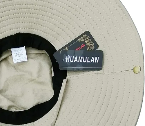 Vista 7 de HUAMULAN Sombreros de sol de ala súper ancha de 6 pulgadas, para hombres y mujeres, para pesca, senderismo, jardín, césped, trabajo, safari