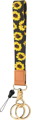 Vista 25 de Llavero de pulsera para mujeres y hombres, soporte para llavero, cordón de muñeca para llaves Animal