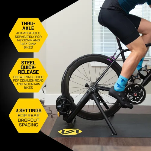 Vista 6 de Saris M2 Smart - Entrenador de bicicleta de resistencia electromagnética para interiores, compatible con la aplicación Zwift
