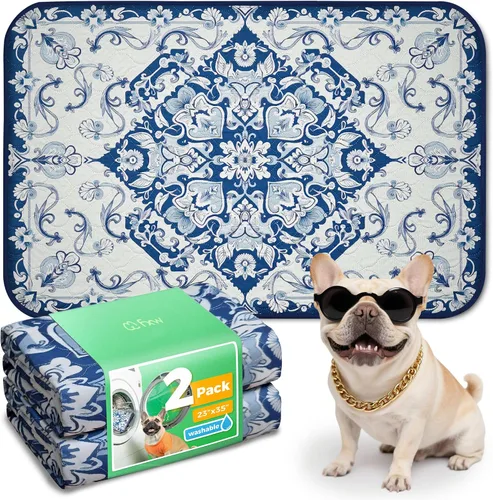 Vista 50 de FXW Almohadillas lavables para orina para perros, almohadillas para cachorros con súper absorbentes, diseñadas específicamente para jaulas de 24