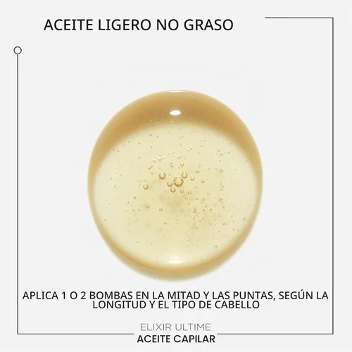 Vista 8 de KERASTASE Aceite para el cabello recargable Elixir Ultime Suero de aceite hidratante para suavizar el encrespamiento y añadir brillo Con Camelia