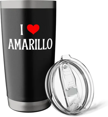 Vista 5 de I Love Amarillo I Heart Amarillo TX Holiday Travel Souvenir Stainless Steel Insulated Tumbler