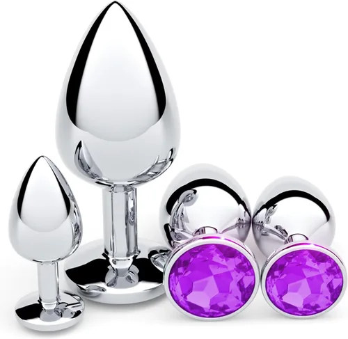 Vista 26 de Vikkiy Anal Plug Beginner Set, 4 PCS Stainless Steel Butt Plug Kit