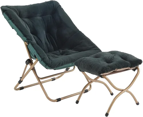 Vista 17 de Tiita Silla Cómoda Plegable, Silla de Acento Plegable de Gran Tamaño de Piel Sintética Suave, Silla de Descanso Perezosa para Niños, Adolescentes