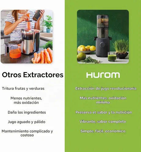 Vista 6 de Hurom H310A Exprimidor personal de alimentación automática y masticación lenta (H310A Beige)