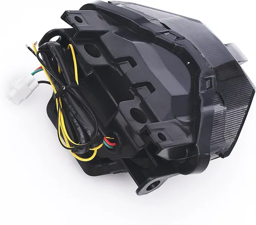 Vista 6 de Luz trasera LED de freno para motocicleta, lente ahumada con señales de giro integradas para Yamaha 2015-2017 FZ07,2008-2020 MT07,2015-2020 YZF R3