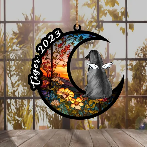 Vista 5 de Nazenti Atrapasoles conmemorativo para perros, adornos de Navidad personalizados para perros, adorno de Navidad, regalos conmemorativos para perros