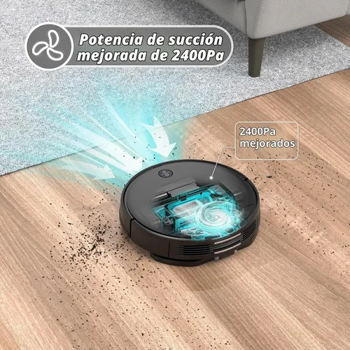 Vista 2 de VIOMI Smart Robot Vacuum V2 Max Aspiradora y trapeador para múltiples pisos, compatible con Alexa y aplicación, utiliza técnica de limpieza