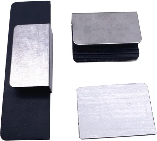 Vista 4 de Juego de 3 protectores de aro de bombo de acero inoxidable con inserto de goma duradero para aro de madera