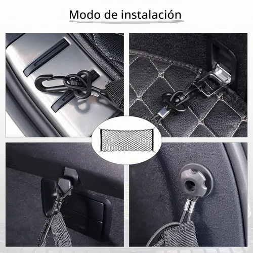 Vista 3 de Alpmosn Red de carga para automóvil extensible de 35.4"x15.8", red de almacenamiento elástica ajustable, accesorios interiores del maletero
